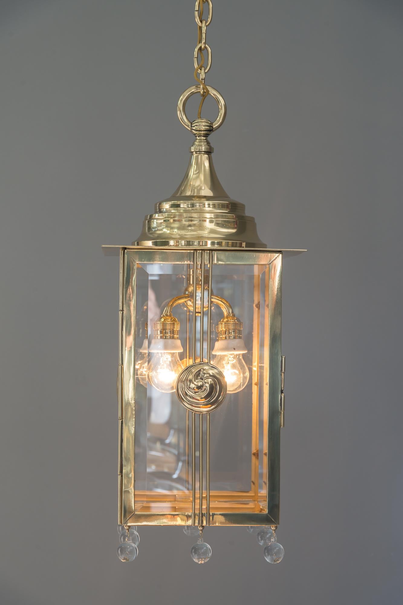 Big Jugendstil Pendant with Cut Glasses, circa 1910s 13