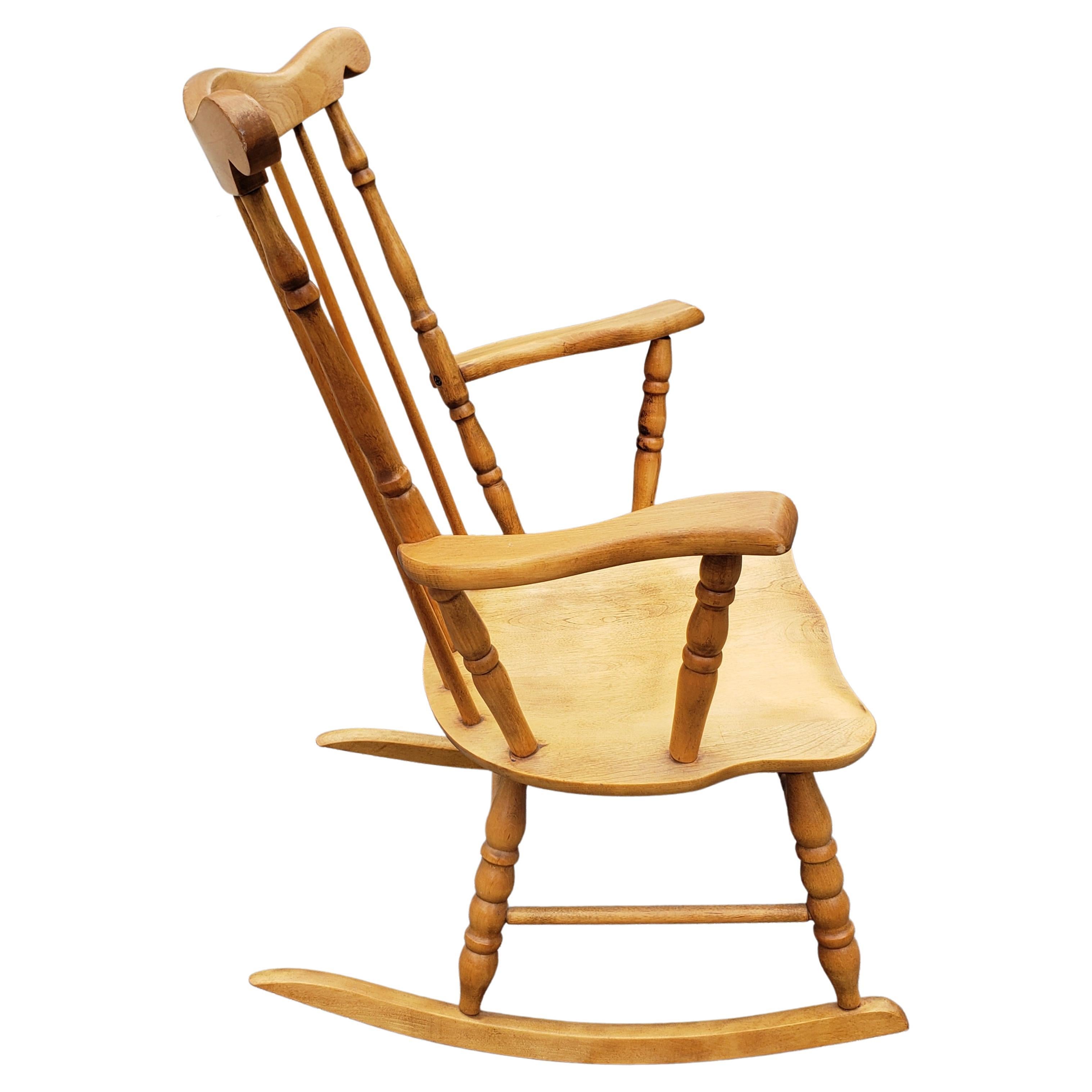 Big Kids Maple Windsor Rocking Chair Rocker For Sale