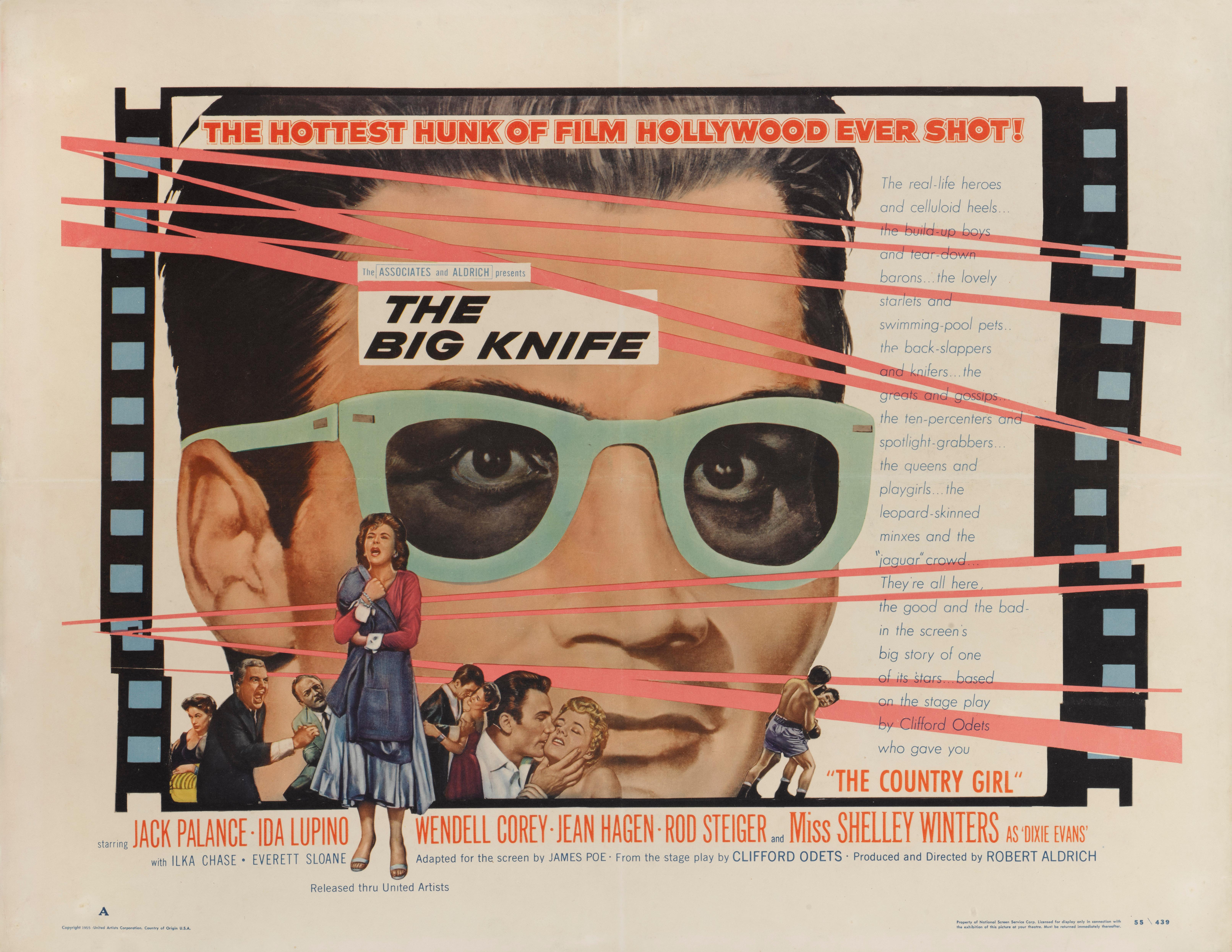Originales amerikanisches Filmplakat für Robert Aldrichs Drama von 1955 mit Jack Palance, IDA Lupino und Rod Steiger in den Hauptrollen.
Das Poster hat einen Schutzpapierrücken und wird flach per Federal Express verschickt.