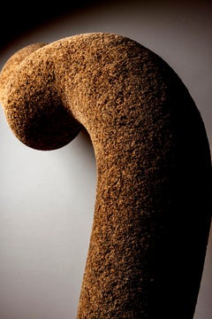 Big Knot Sculpture in Rice Stalks and Wood by Mami Kato