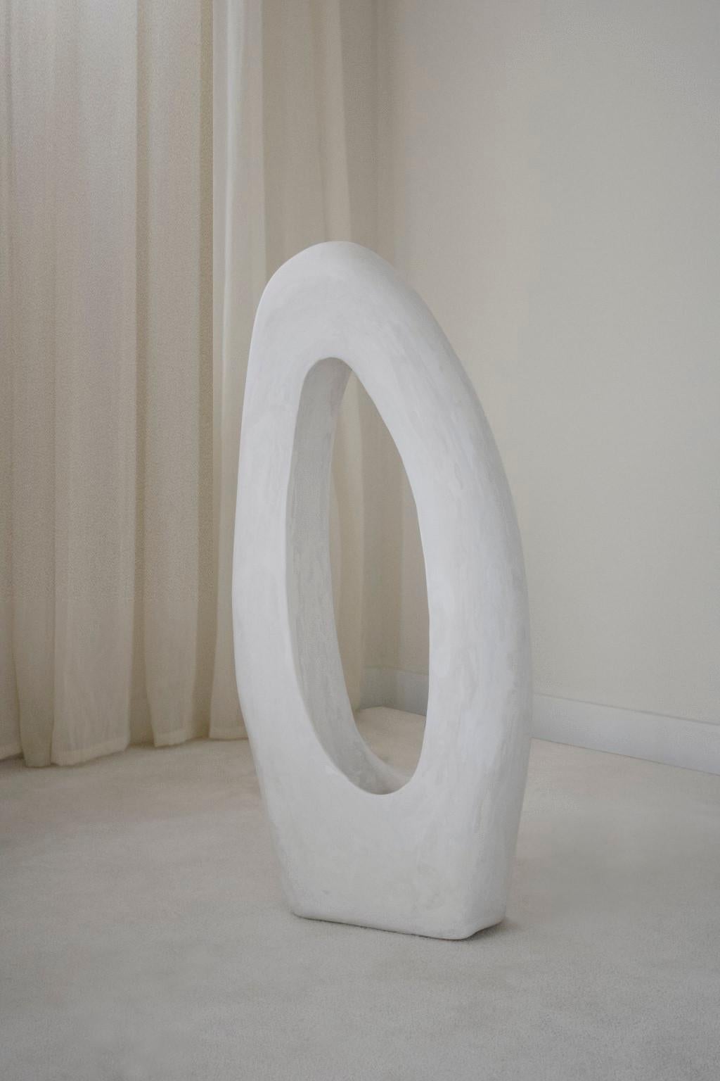 Big Lacuna lamp by AOAO
Dimensions: W 60 x D 20 x H 135 cm
Materials: White Plaster
Color options available upon request. 

The idea was born after deciding to reconnect with my family and my grandfather – a sculptor artist. Learning to sculpt