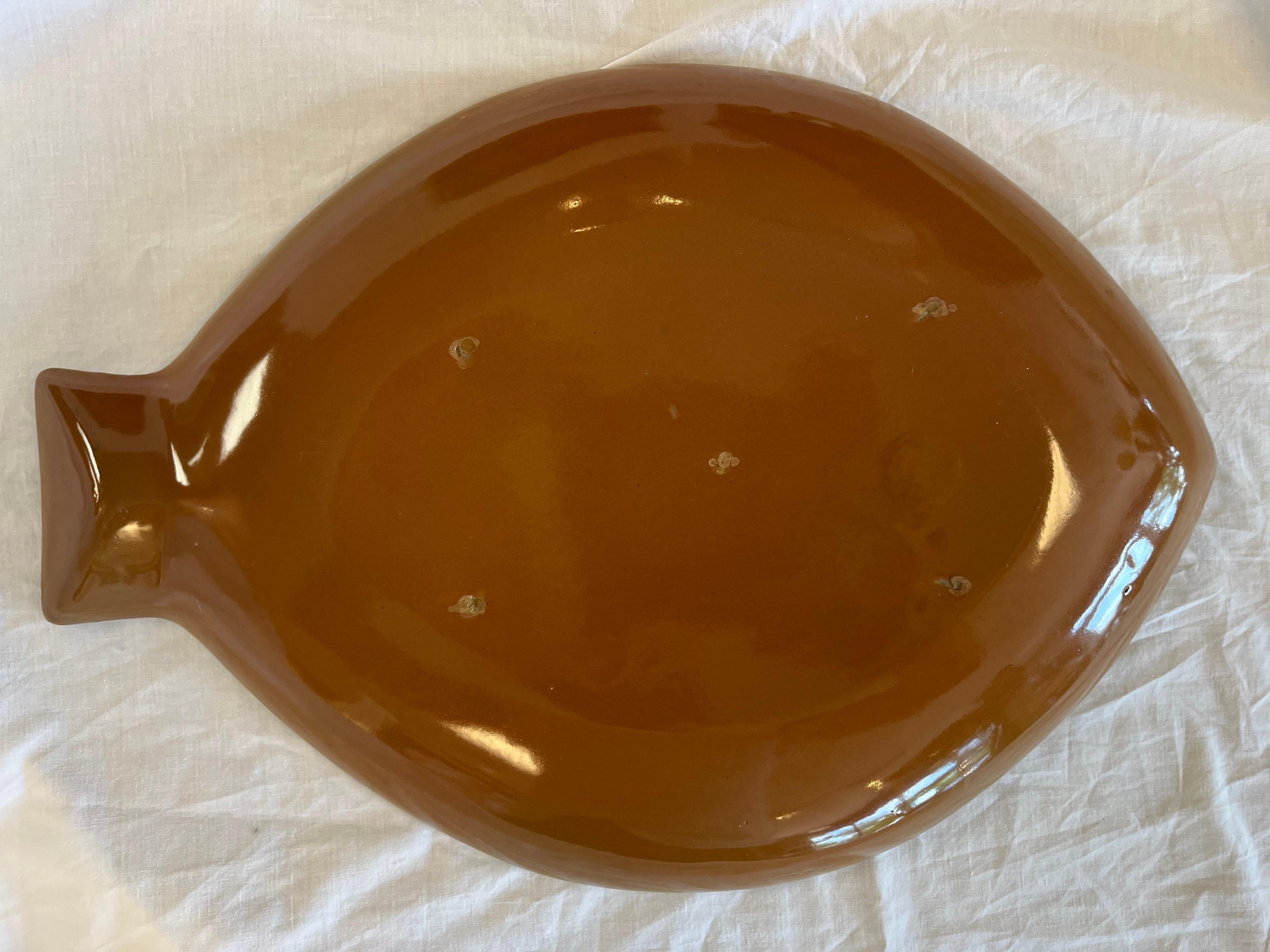 Big Lagardo Tackett Ken Fujita Mid-Century Modern Ceramic Fish Plate Sculpture 8