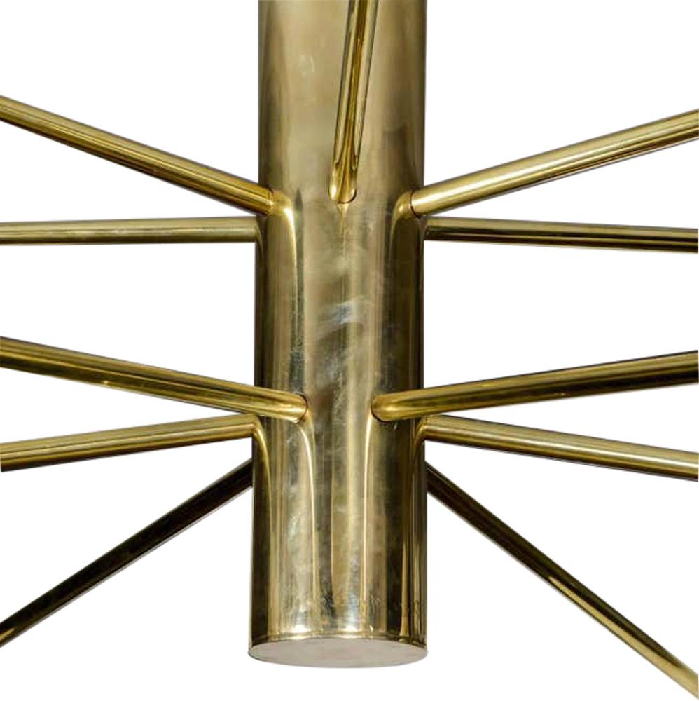 Big Lamp Chandelier 12 Lights Bespoke Brass Italian Design by Diego Mardegan In New Condition For Sale In London, GB