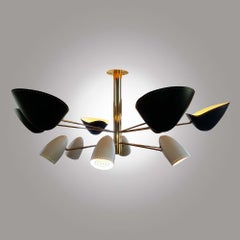 Big Lamp Chandelier 12 Lights Bespoke Brass Italian Design by Diego Mardegan