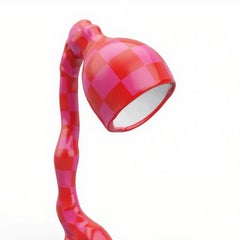 Große Lampe in Rosa und Rot, moderne Designer-Beleuchtung, hergestellt in Kanada