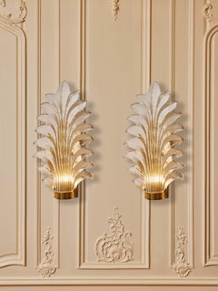 "Big Leaf" sconces in Murano glass by Studio Glustin
