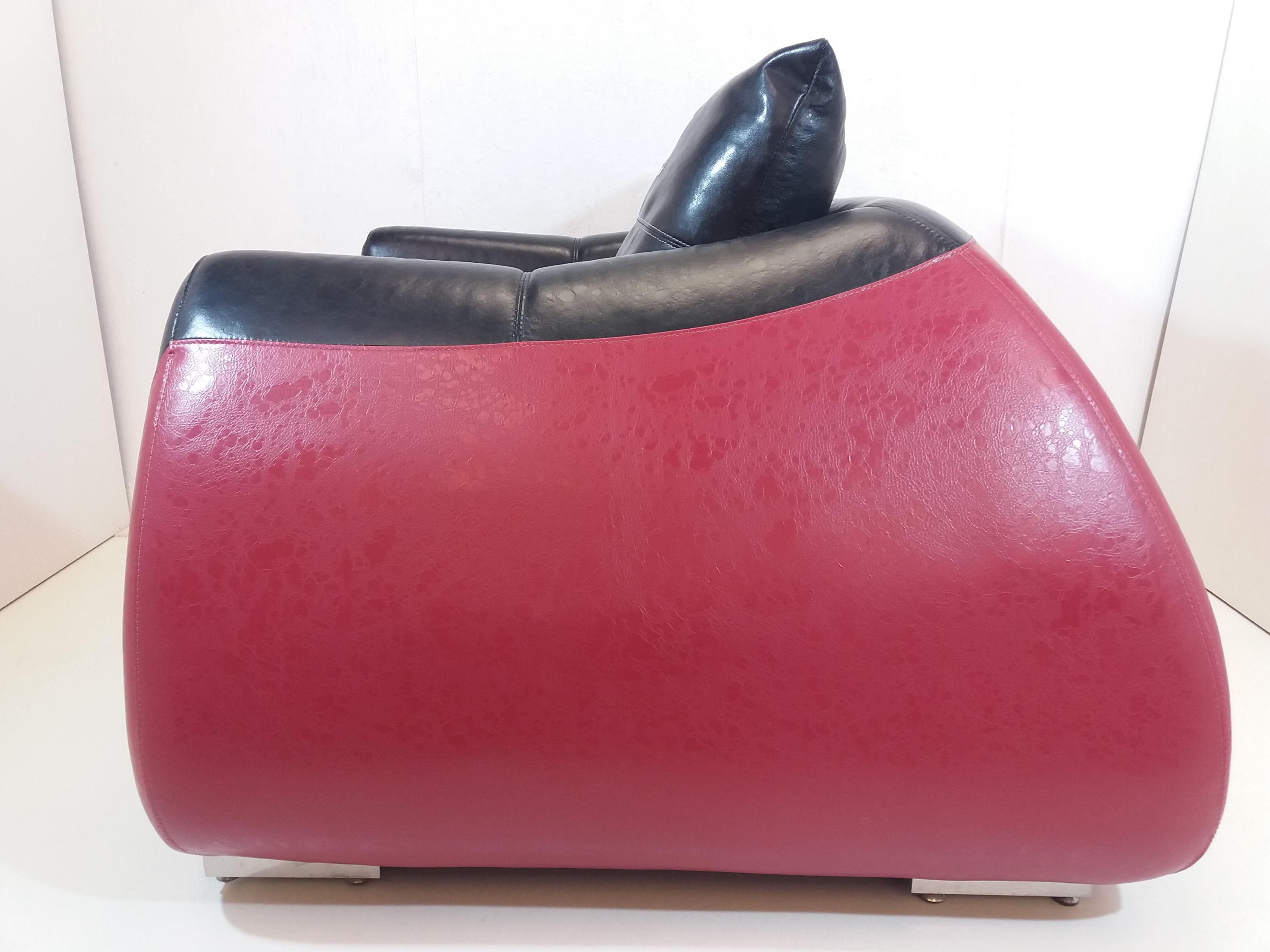 Big Leather Armchair, 1960s For Sale 3