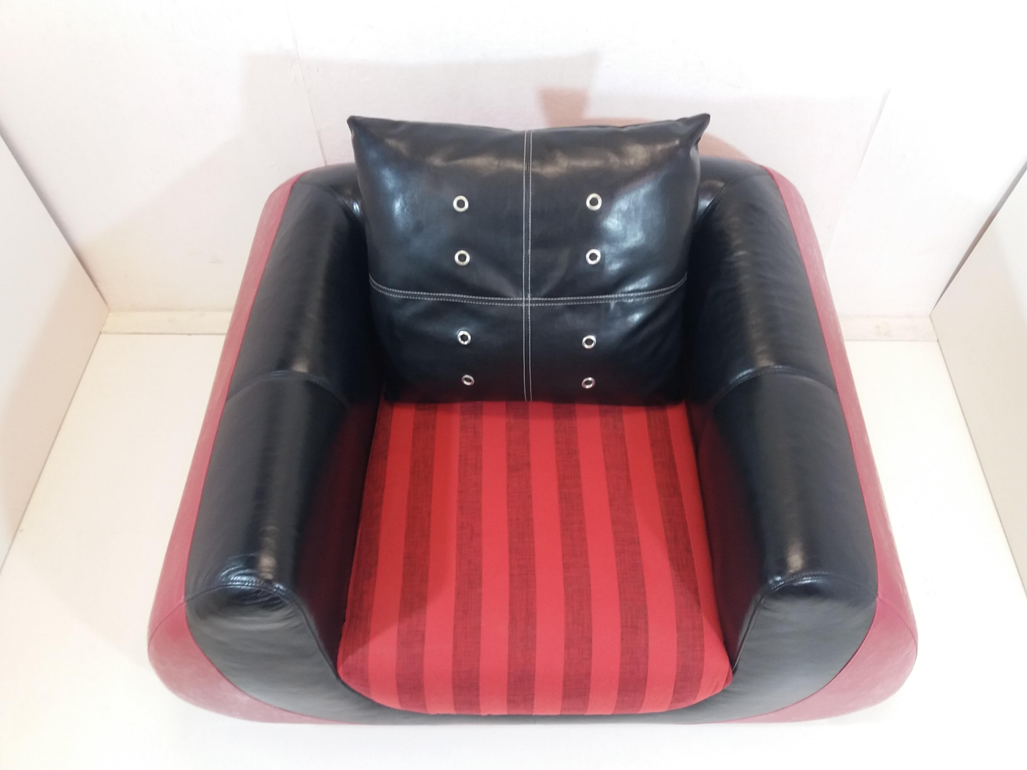 Big Leather Armchair, 1960s For Sale 4