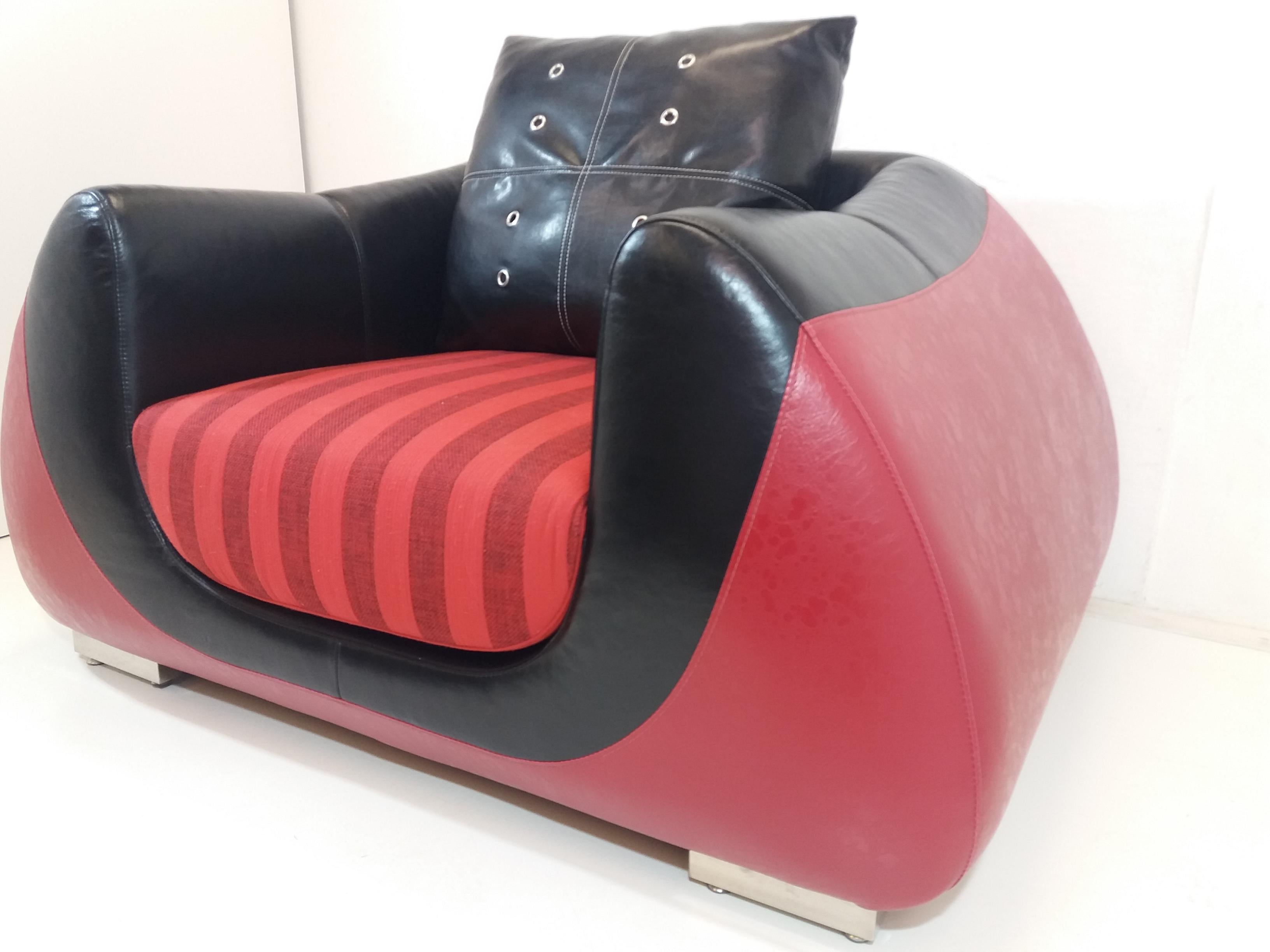 Big Leather Armchair, 1960s For Sale 11