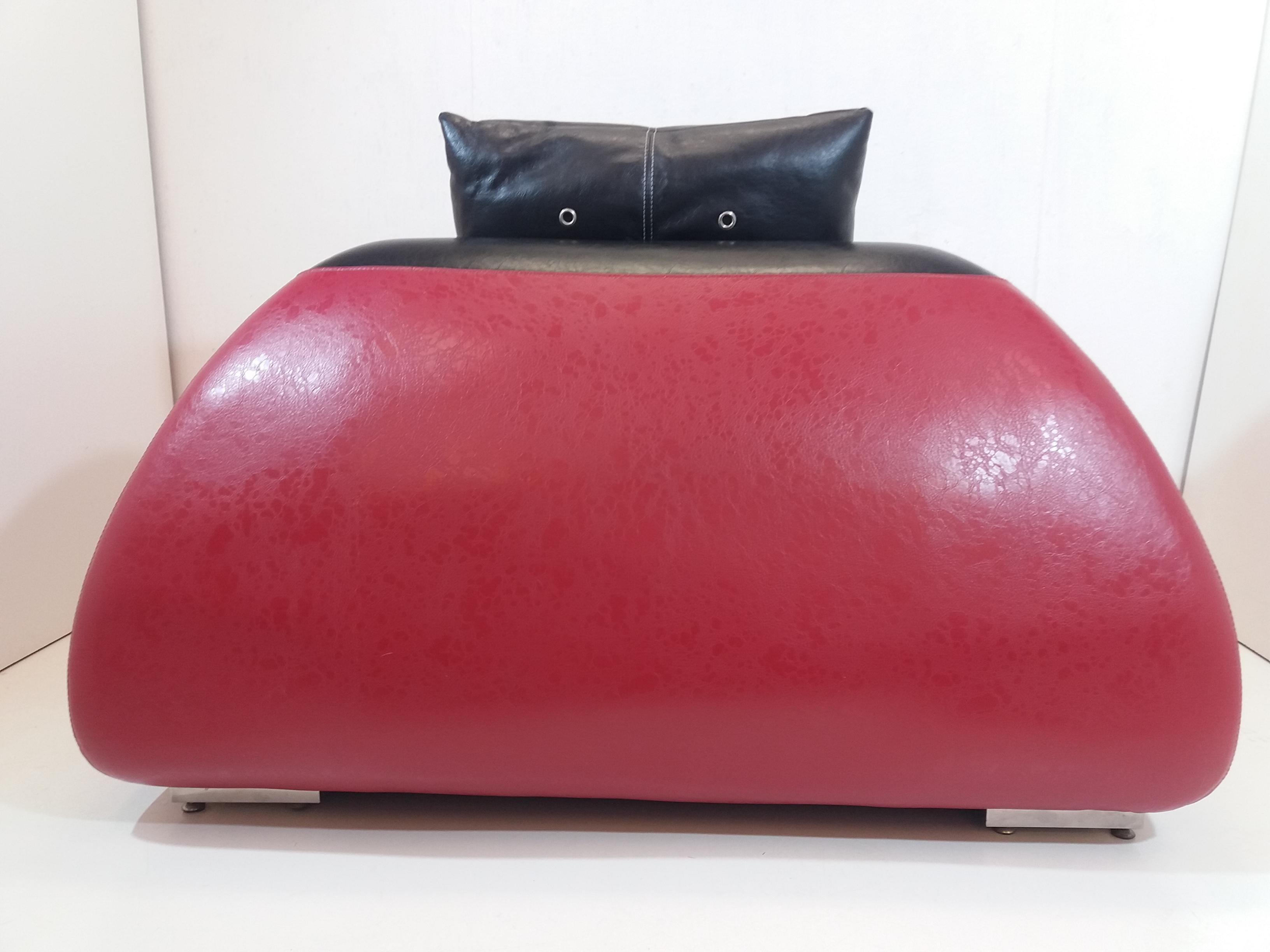 Big Leather Armchair, 1960s For Sale 1