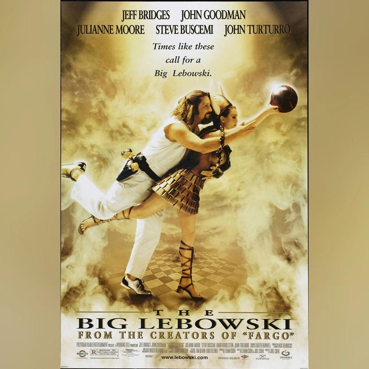 Big Lebowski, The (1998)
Original US One Sheet (27 X 41 Zoll)

Seltenes ungefaltetes und doppelseitiges US-Einblatt für die allererste Veröffentlichung in den USA im Jahr 1998. 