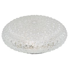 Big Limburg Glass, 1960s Flush Ceiling Light