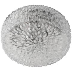 Big Limburg Glass, 1960s Flush Ceiling Light