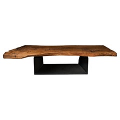 Big Live Edge Table from a Massive Oak Slab