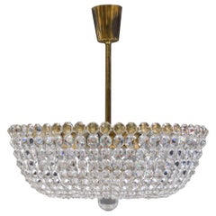 Big Lobmeyr Crystal Chandelier, 1950s 
Marked

