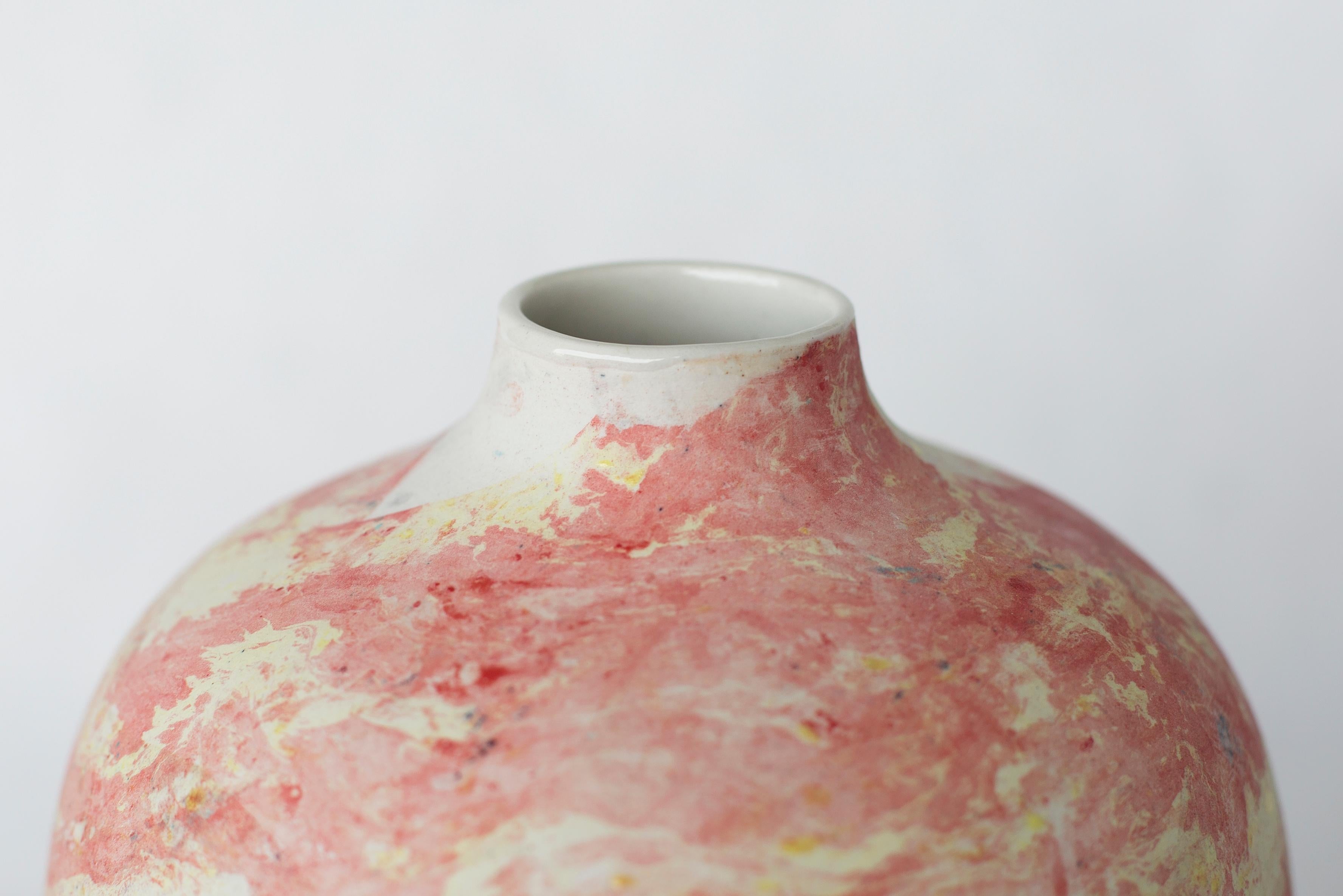 Ceramic Big Marble Vase by Veronika Švábeníková