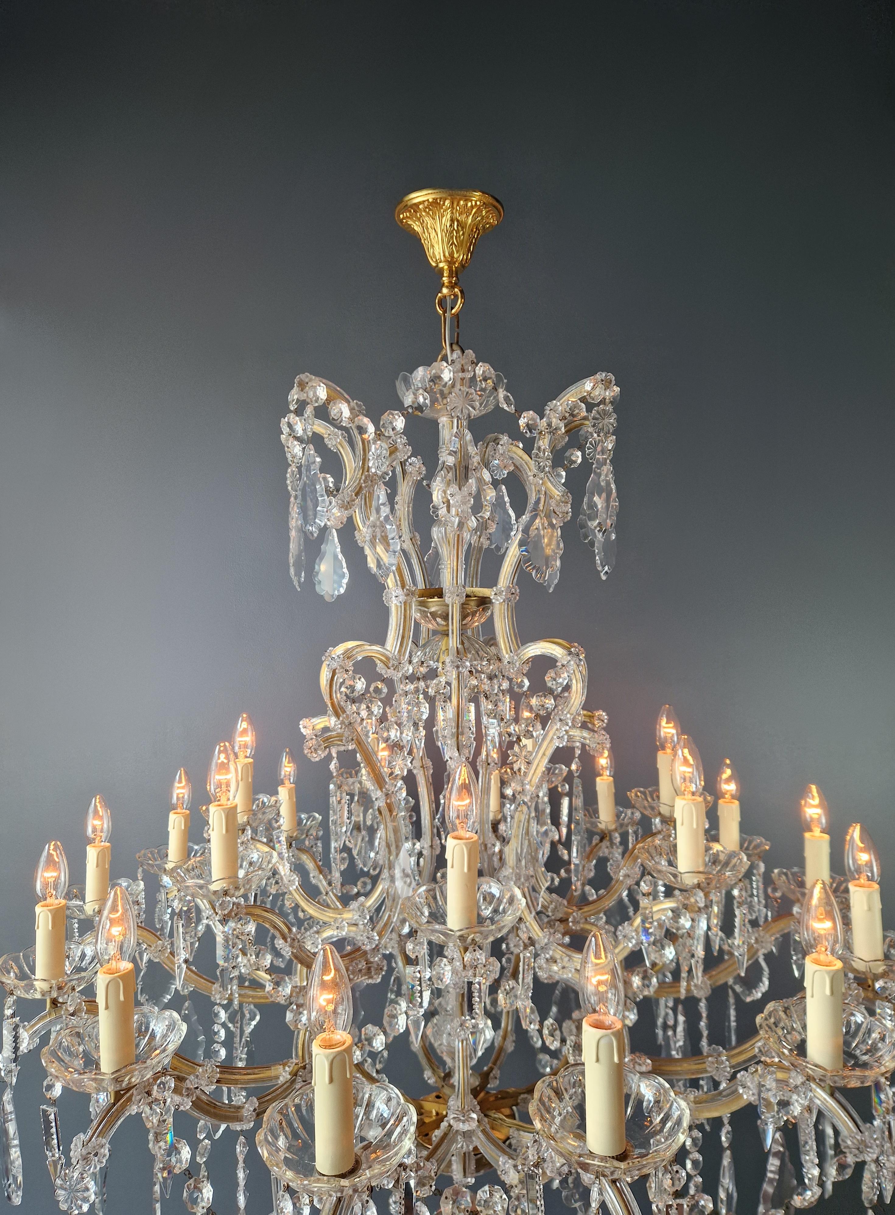 Big Maria Theresa Crystal Chandelier Antique Classic Clear Glass For Sale 2