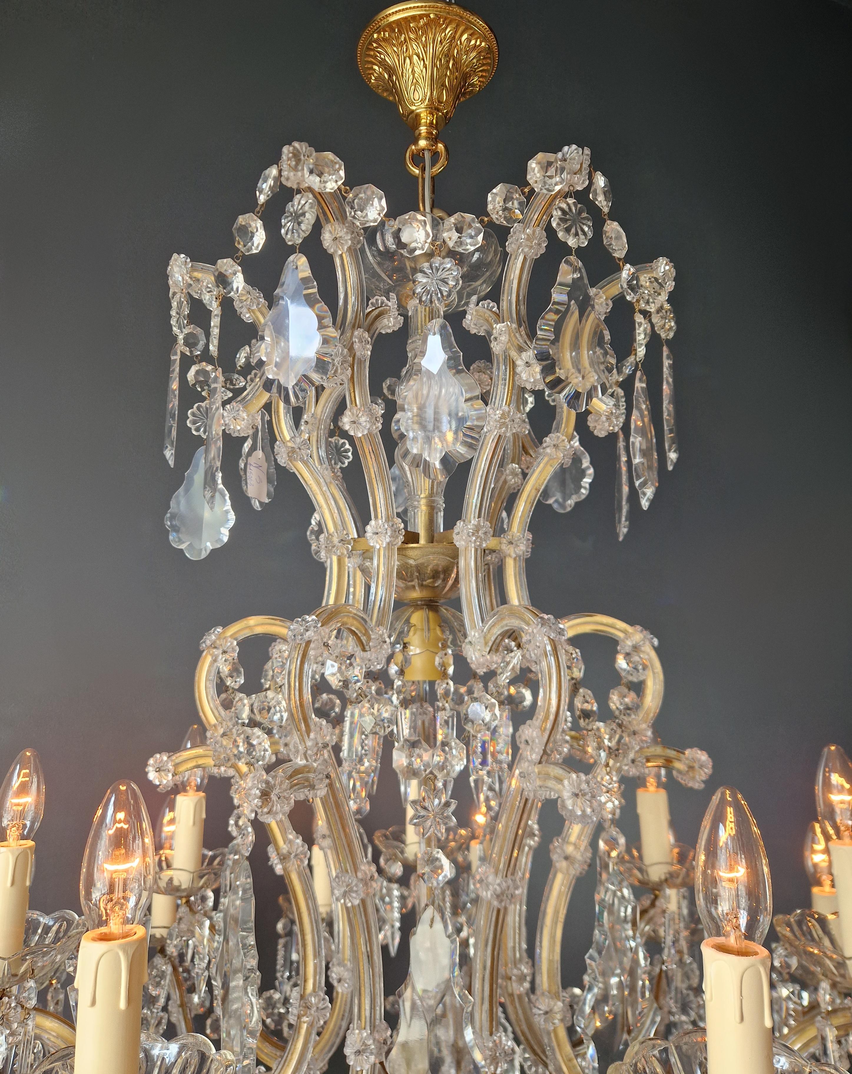Big Maria Theresa Crystal Chandelier Antique Classic Clear Glass For Sale 3