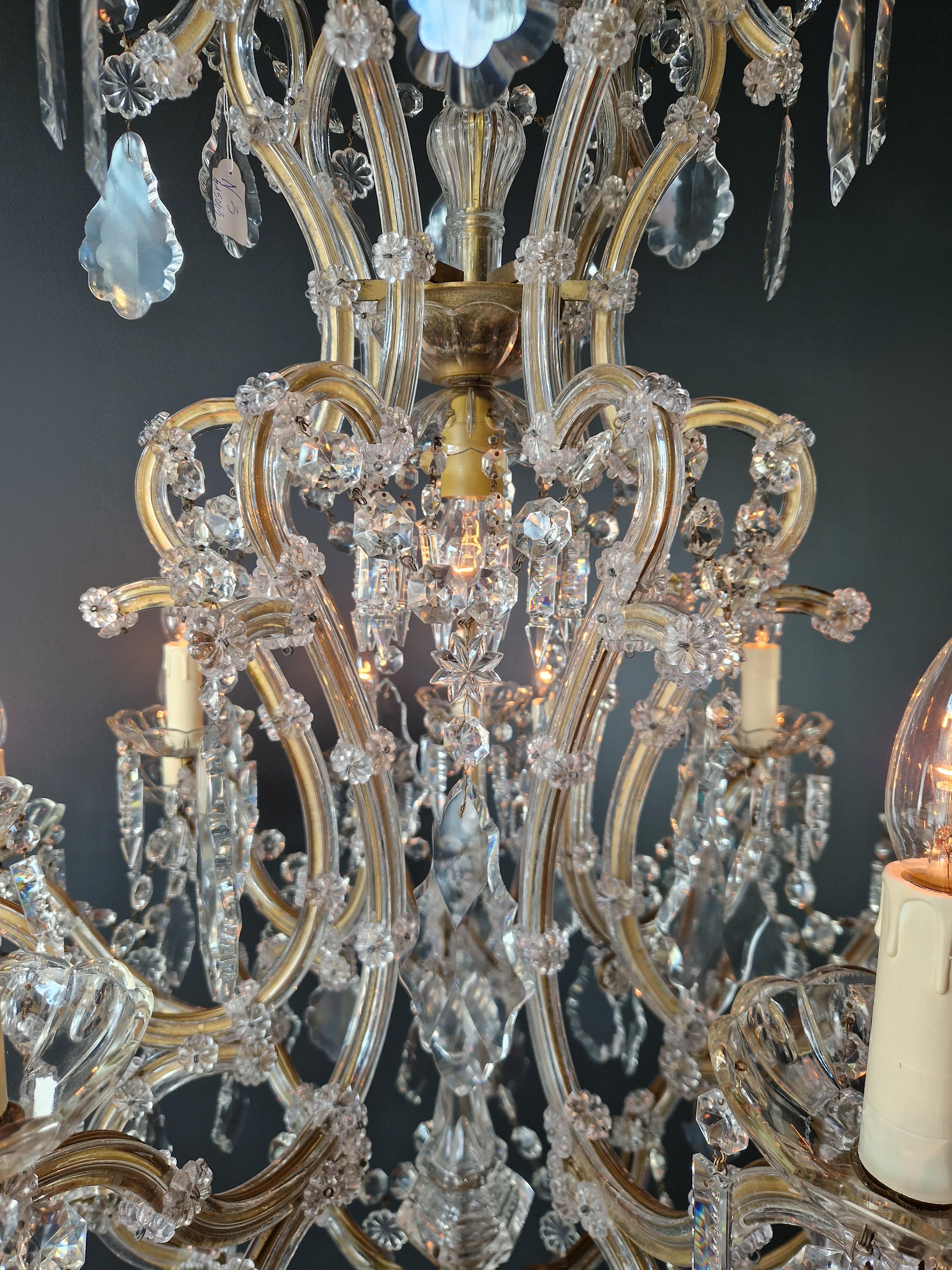 Big Maria Theresa Crystal Chandelier Antique Classic Clear Glass For Sale 4