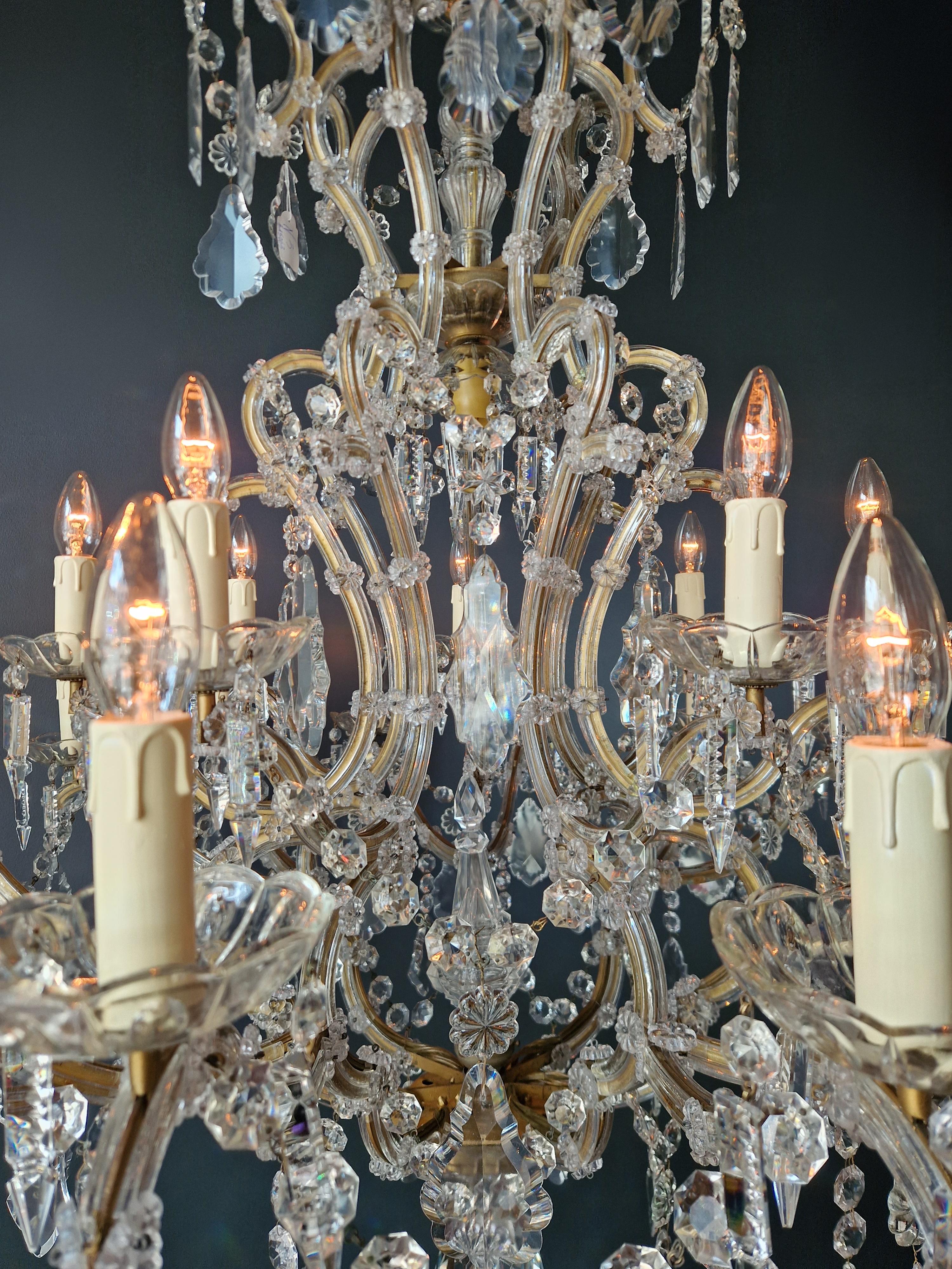 Big Maria Theresa Crystal Chandelier Antique Classic Clear Glass For Sale 5
