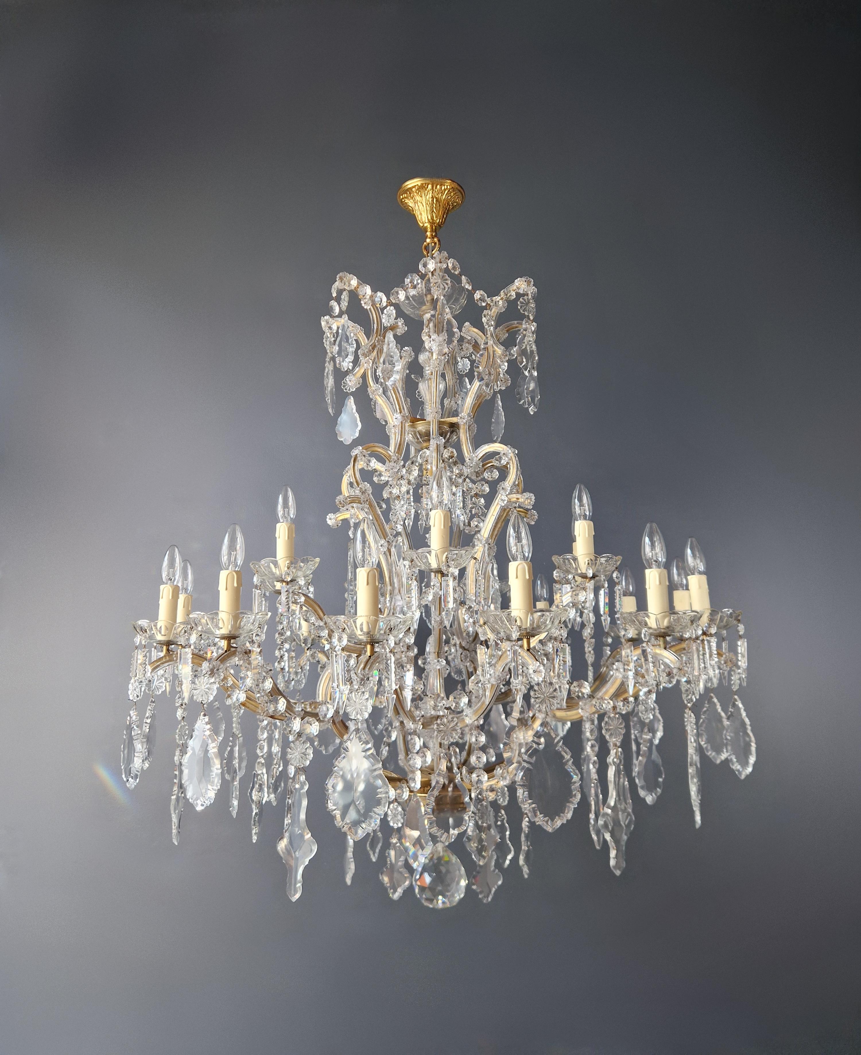 Big Maria Theresa Crystal Chandelier Antique Classic Clear Glass For Sale 6