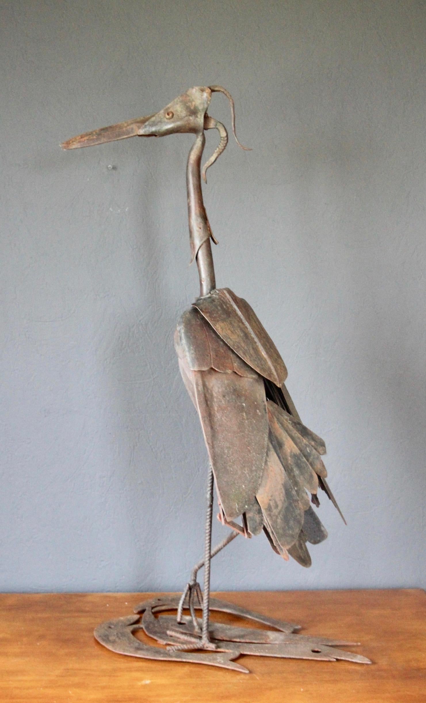 French Big Metal Bird Sculpture