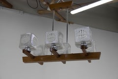 Grande lampadario di metà secolo di Instala Decin, anni '70