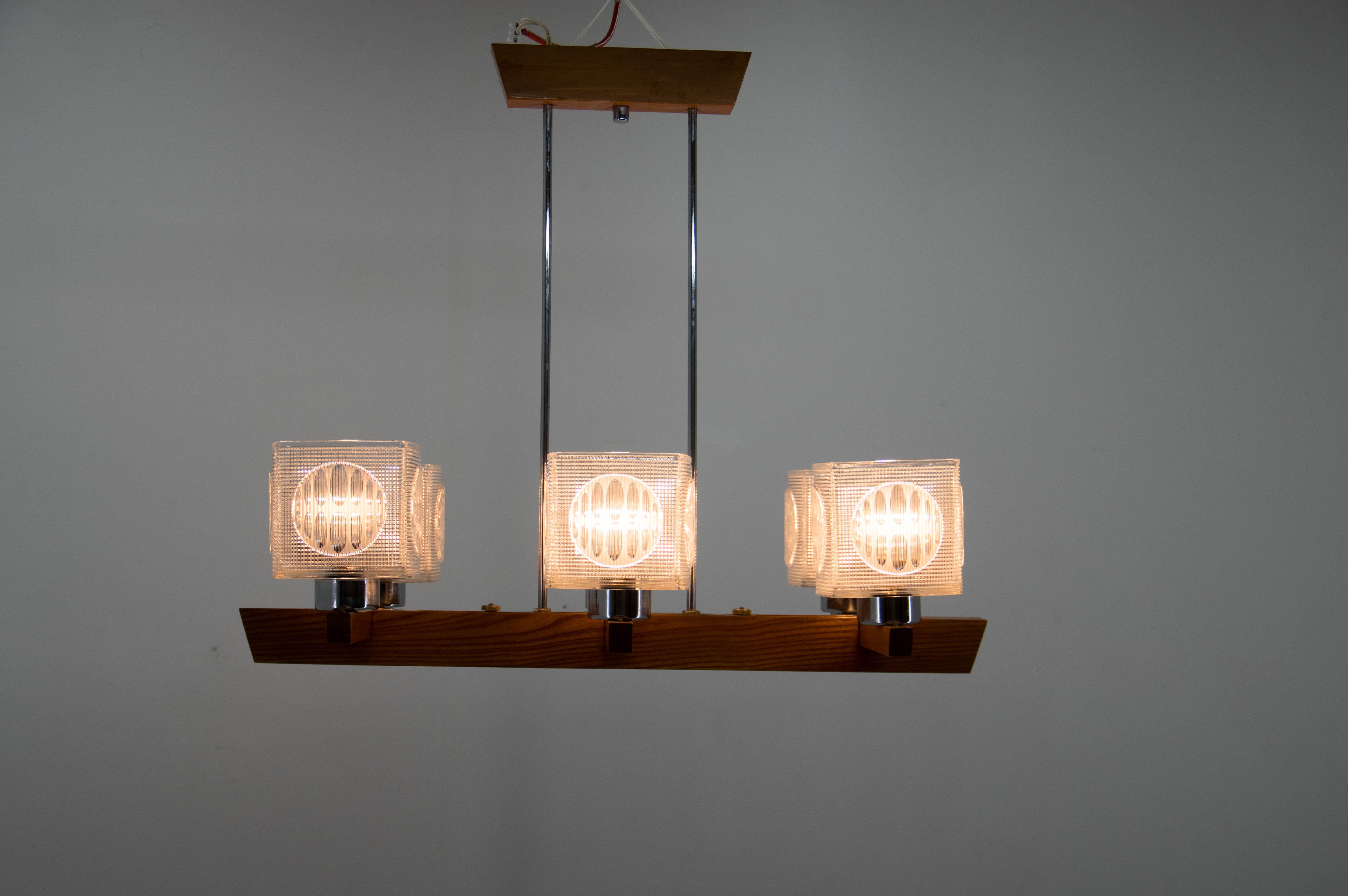 Mid-Century Modern Big Mid-Century Chandelier by Instala Decin, 1970s For Sale