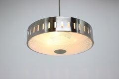 Big Midcentury Metal Space Age UFO Style Pendant, 1970s