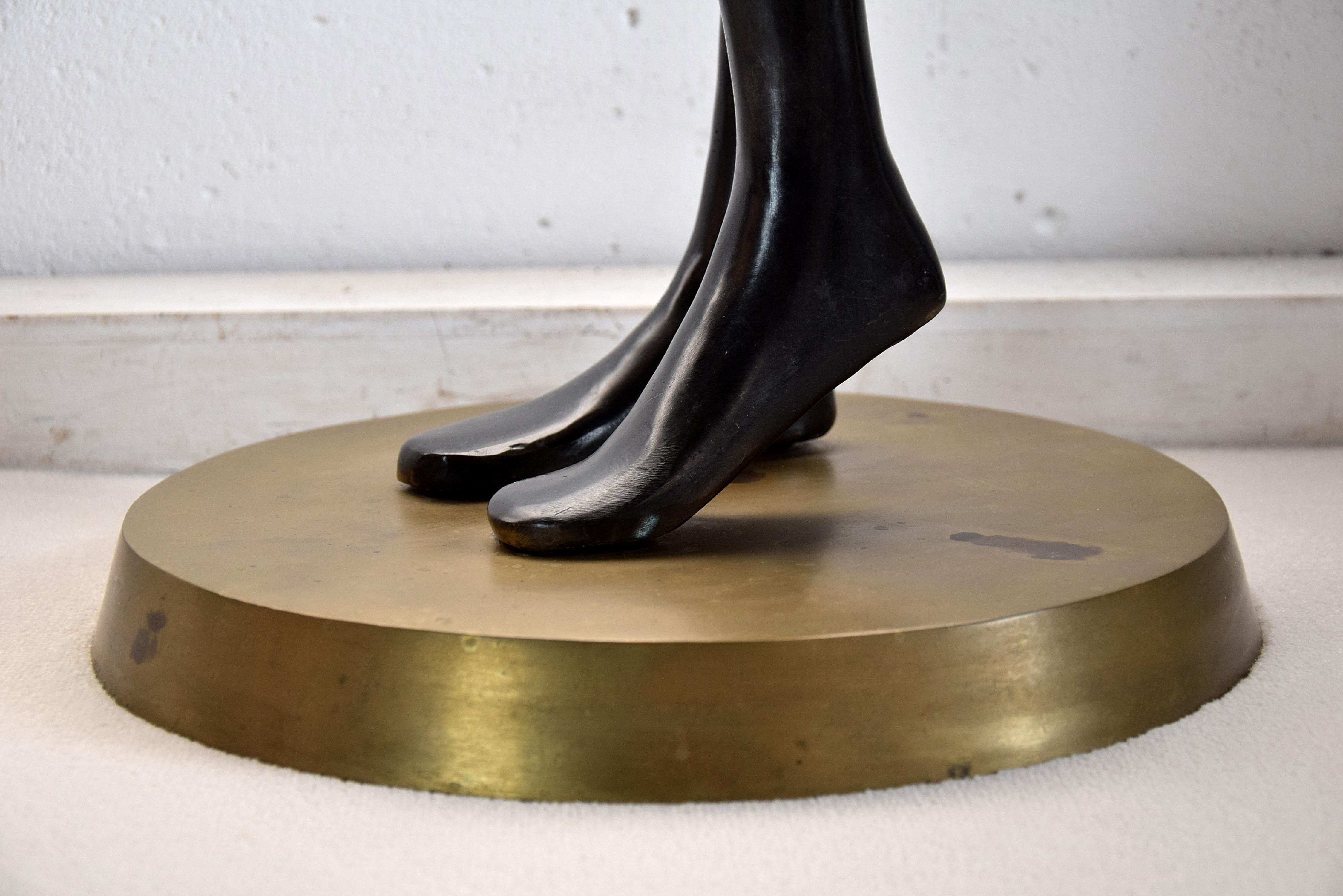 Stunning XXL Mid-Century Modern Brass and Copper Statue For Sale 6