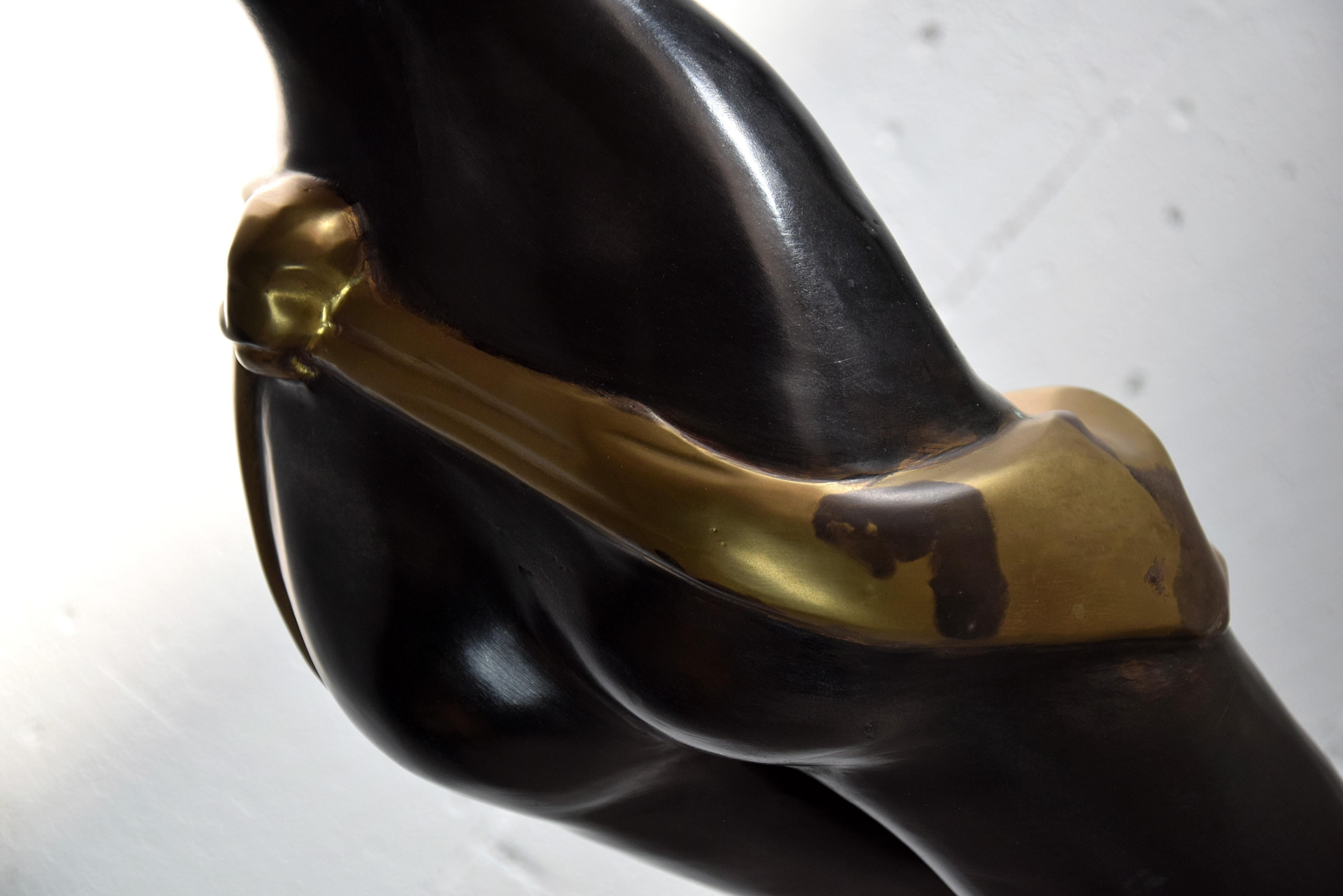 Austrian Stunning XXL Mid-Century Modern Brass and Copper Statue For Sale