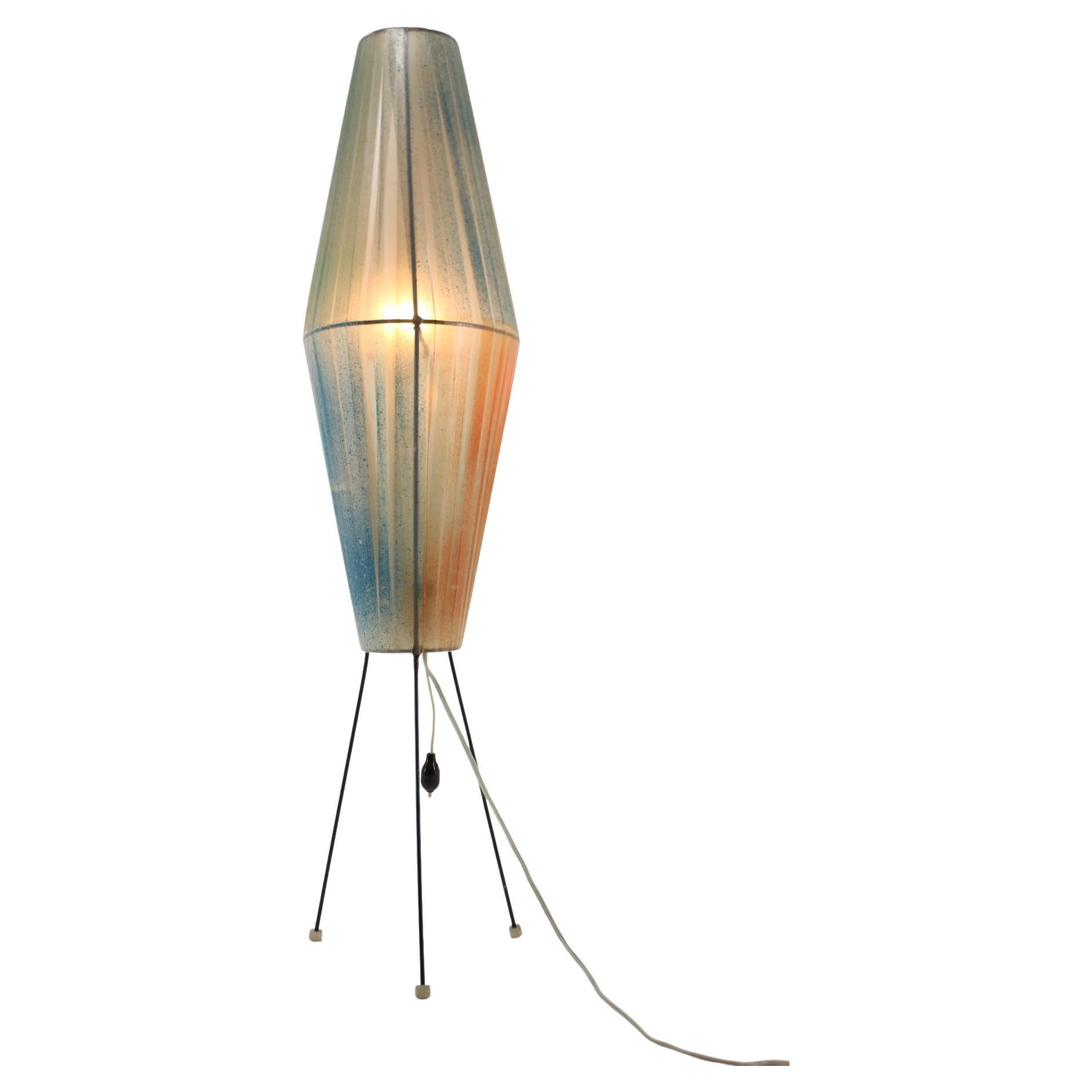 Big Mid Century Space Age Floor Lamp "Rocket" Czechoslovakia / 1960s For Sale