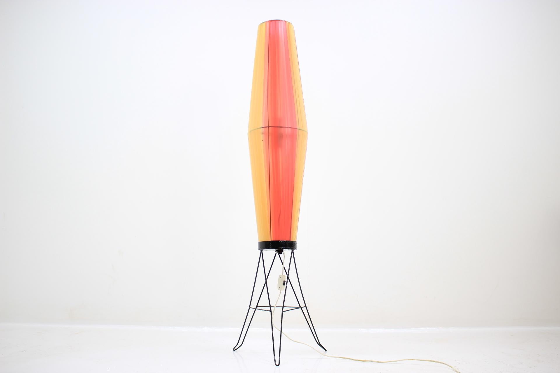 Mid-Century Modern Big Midcentury Space Age Rocket Lamp, 1970s For Sale