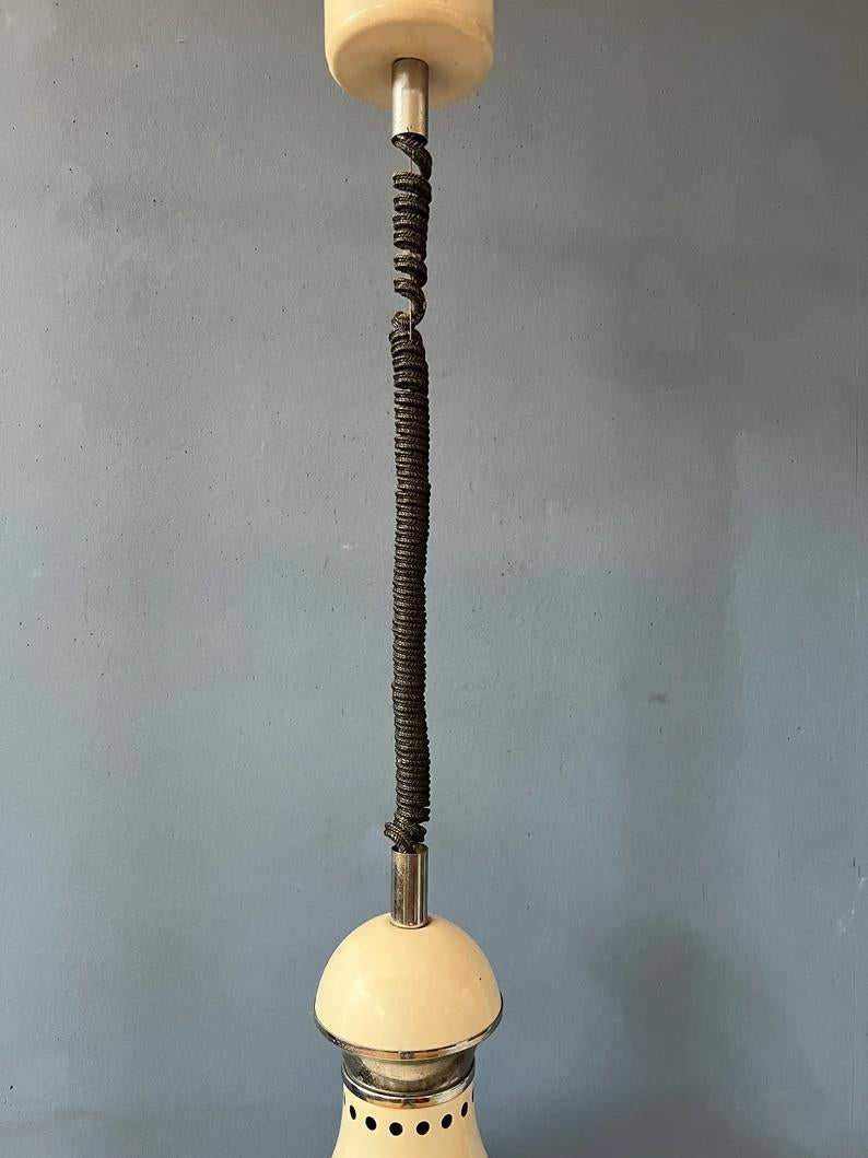Big Mid Century Stilux Milano Space Age Pendant Lamp, 1970s For Sale 4