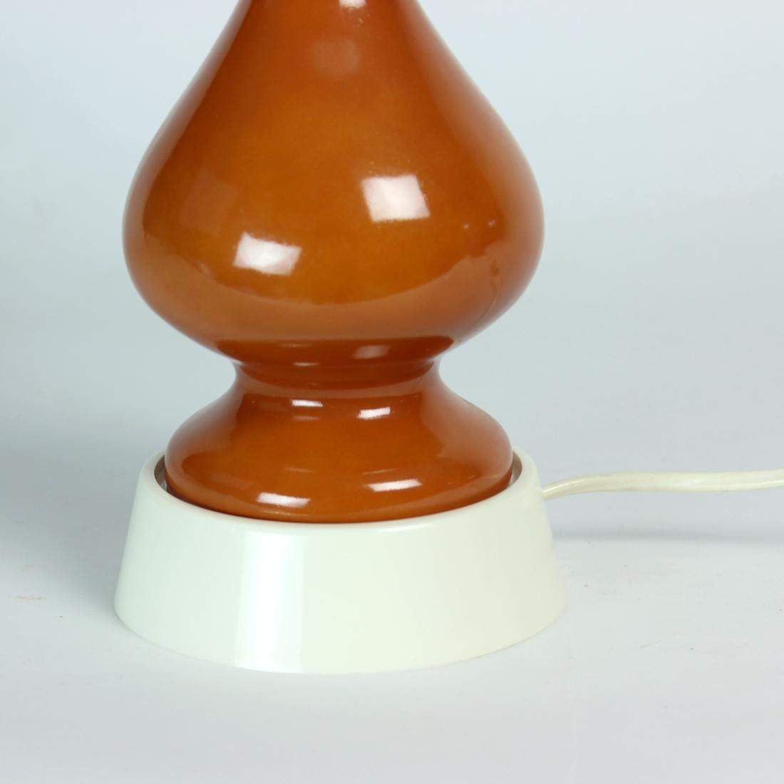 Big Mid Century Table Lamp in Ceramic & Glass, Poland 1960s 1