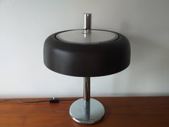 Big Midcentury Table Lamp, Mushroom, Hillebrand, 1970s