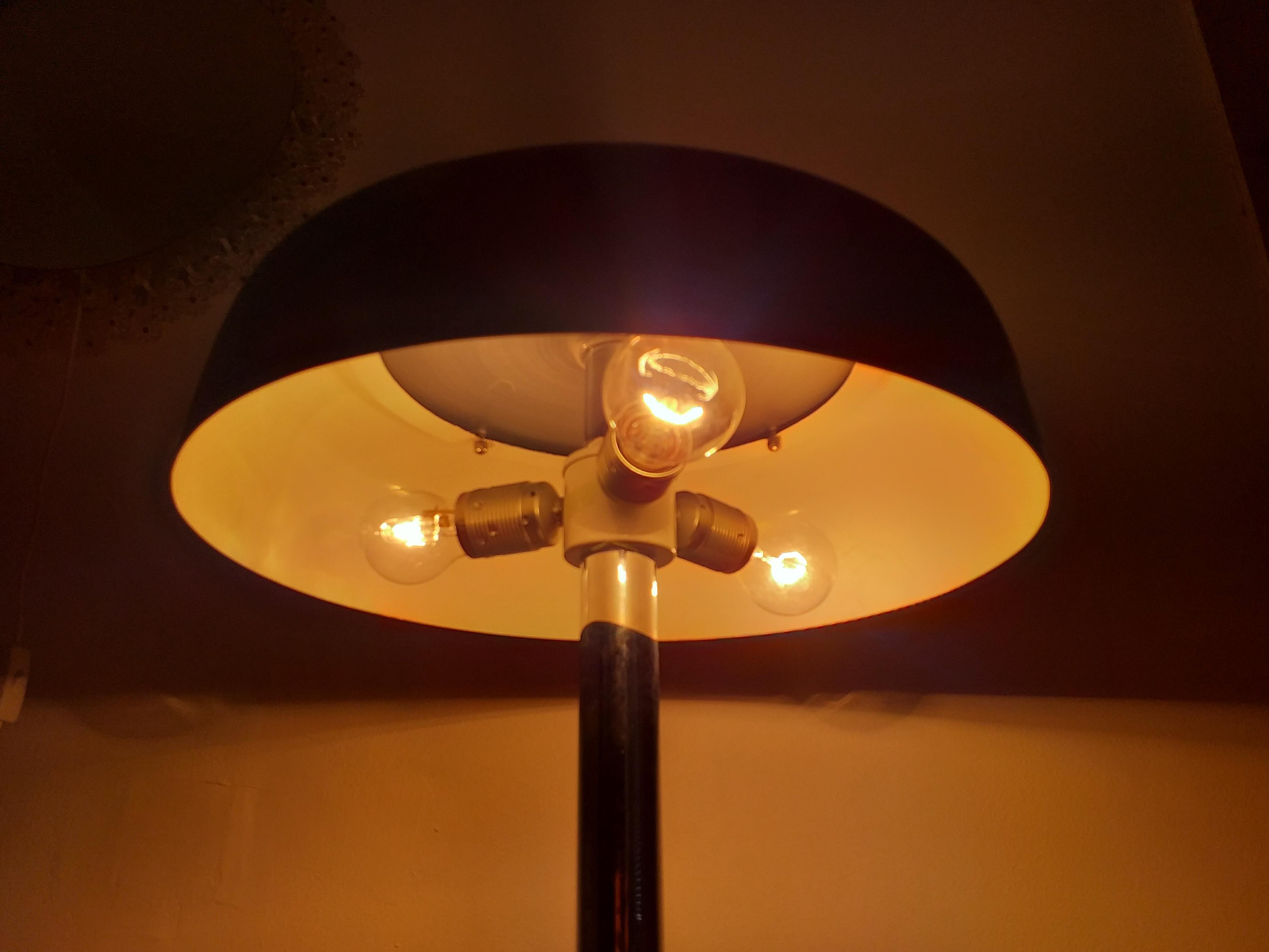 Big Midcentury Table Lamp, Mushroom, Hillebrand, 1970s 1