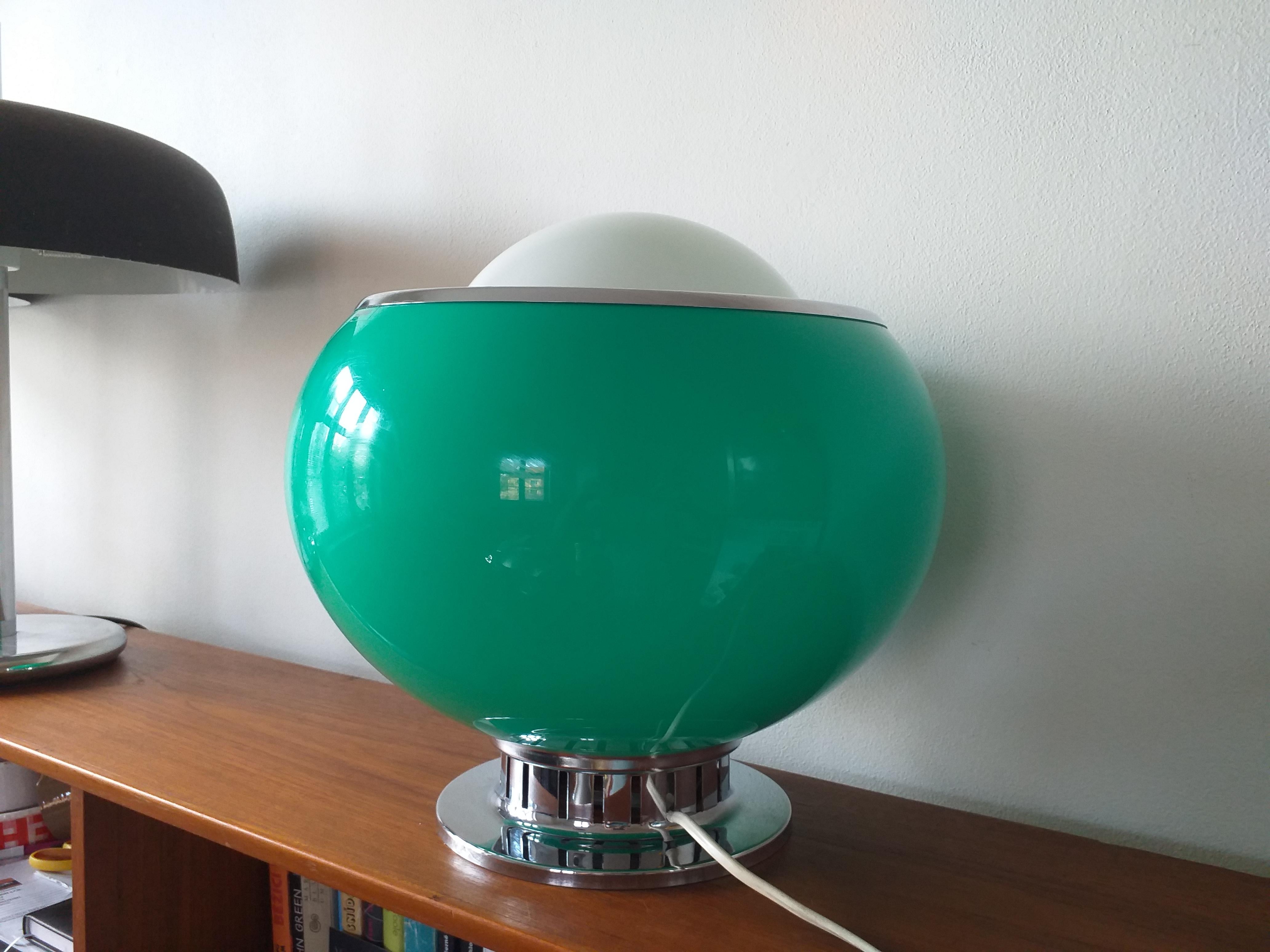 Big Midcentury Table or Ceiling Lamp Meblo, Designed by Harvey Guzzini, 1970s. In Good Condition In Praha, CZ