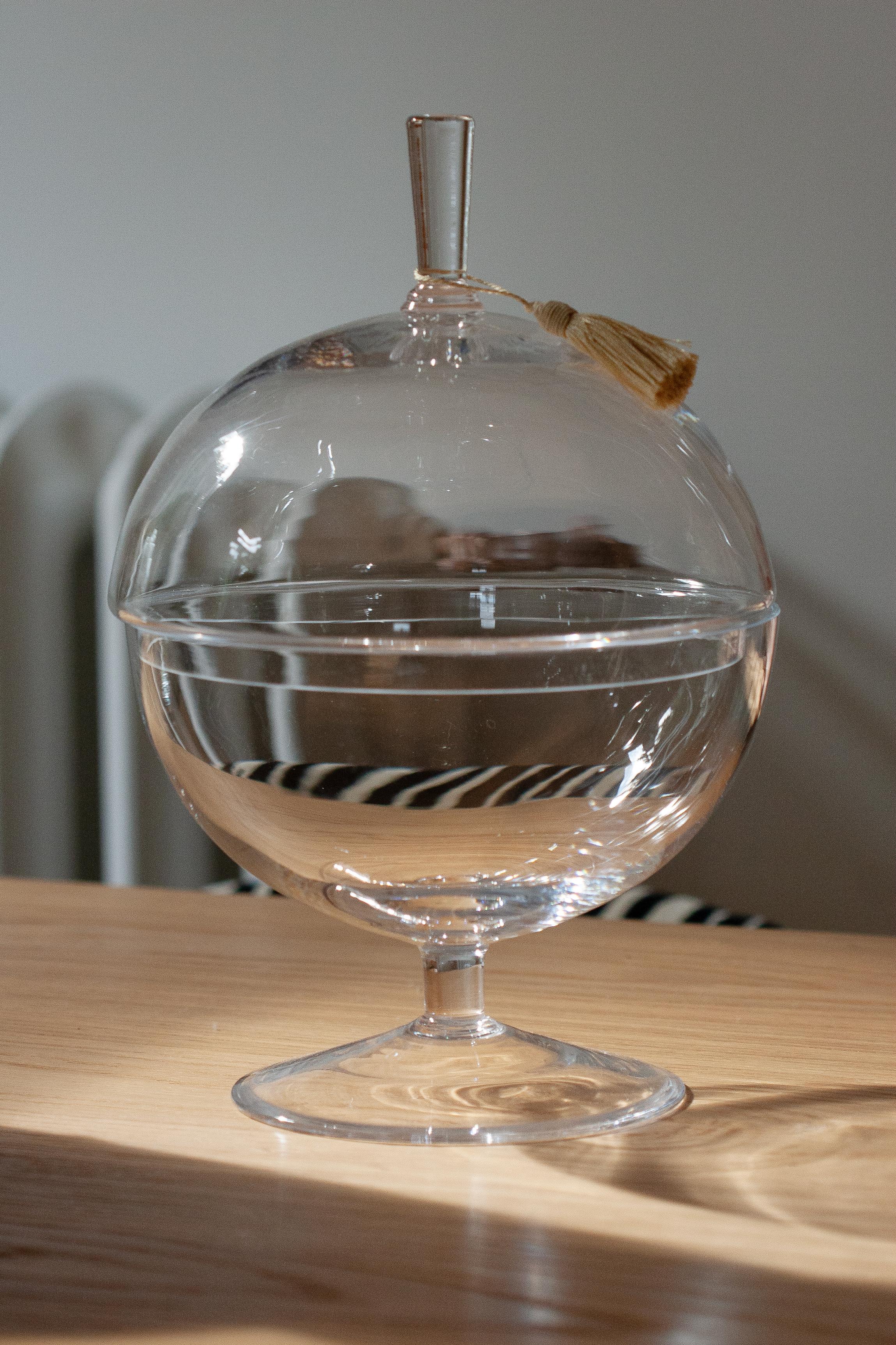 Big Mid-Century Transparent Vase for Candy, Italy, 1960s For Sale 4