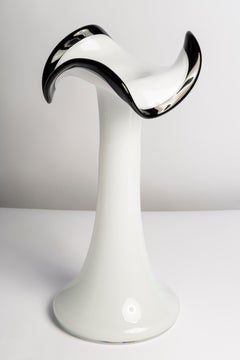 Grand vase noir et blanc de style Vintage du milieu du siècle, Italie, années 1960