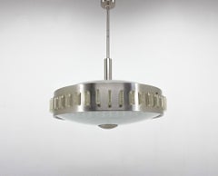 Big Midcentury Metal Space Age UFO Style Pendant, 1970s