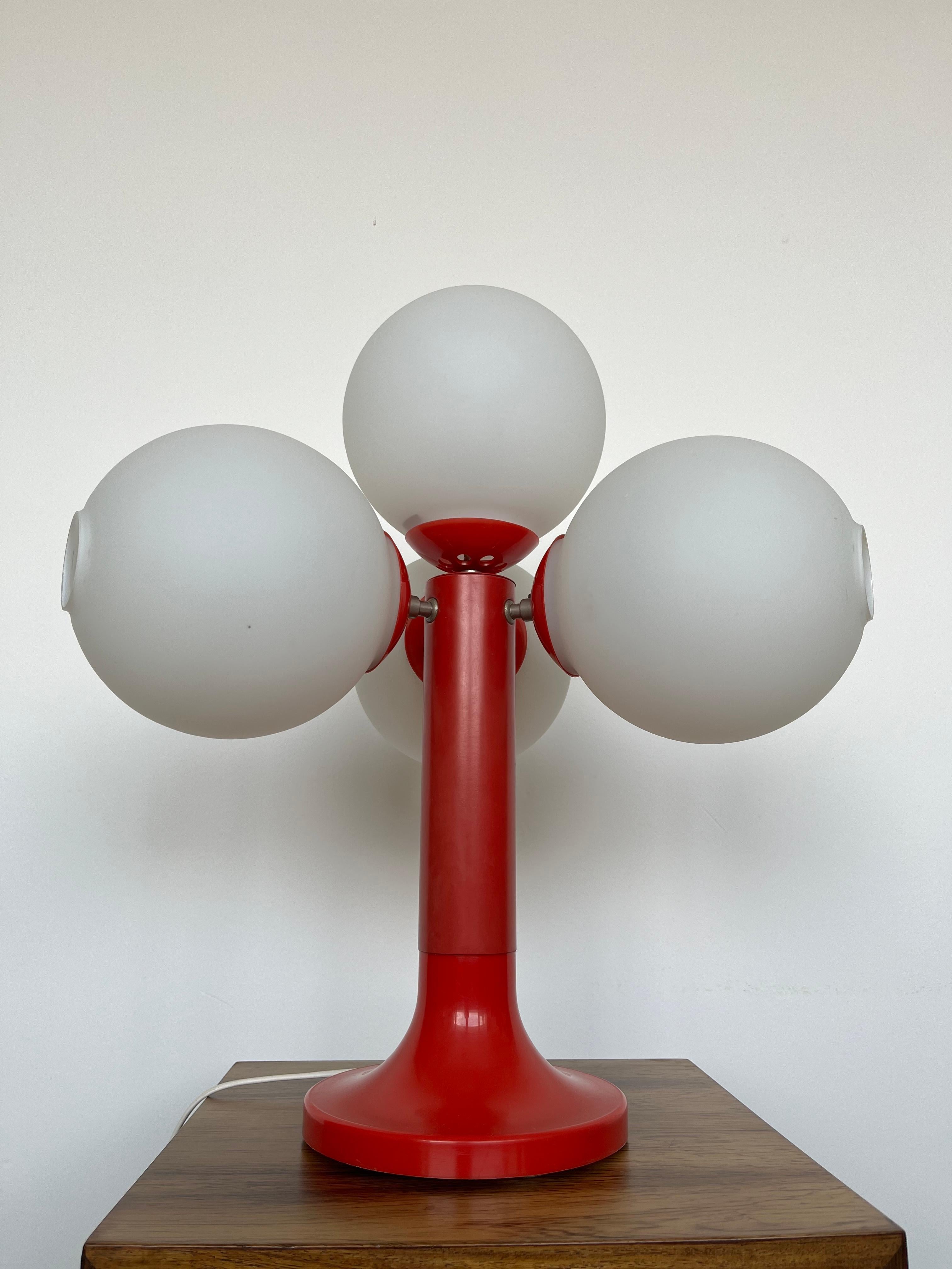 Late 20th Century Big Midcentury Space Age Table Lamp, Sputnik or Atom, 1970s For Sale