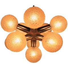 Big Midcentury Sputnik Chandelier, Robert Hausmann, Space Age, Atomic, 1970s