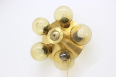 Big Midcentury Wall or Ceiling Lamp, Kamenicky Šenov, Sputnik, 1970s