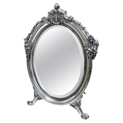 Grand miroir avec enseigne en pattes de lion, WMF, 1910, Jugendstil, Art nouveau, Allemagne