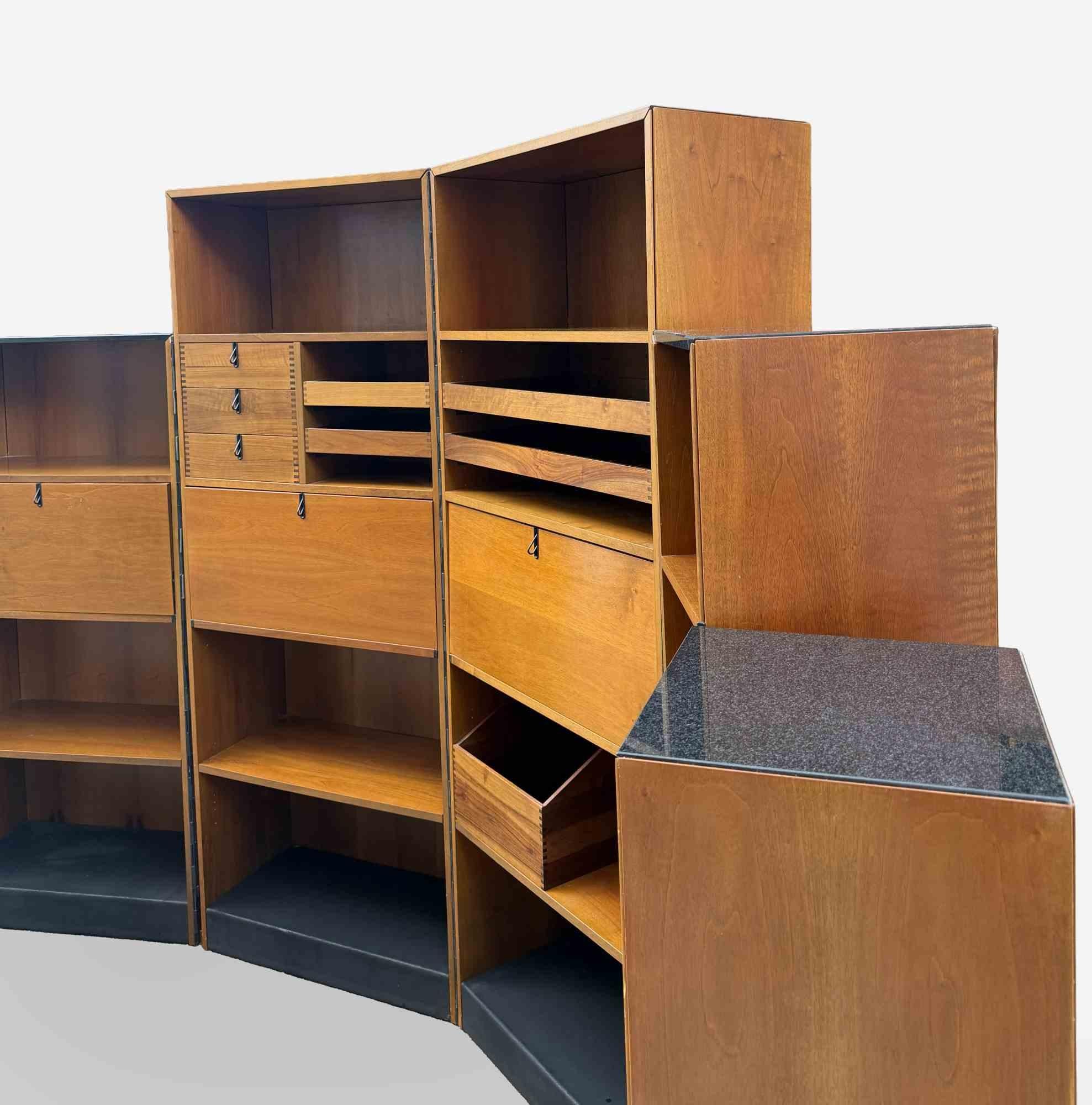 Metal Big Modular Bookshelf for Cassina, 1971 For Sale