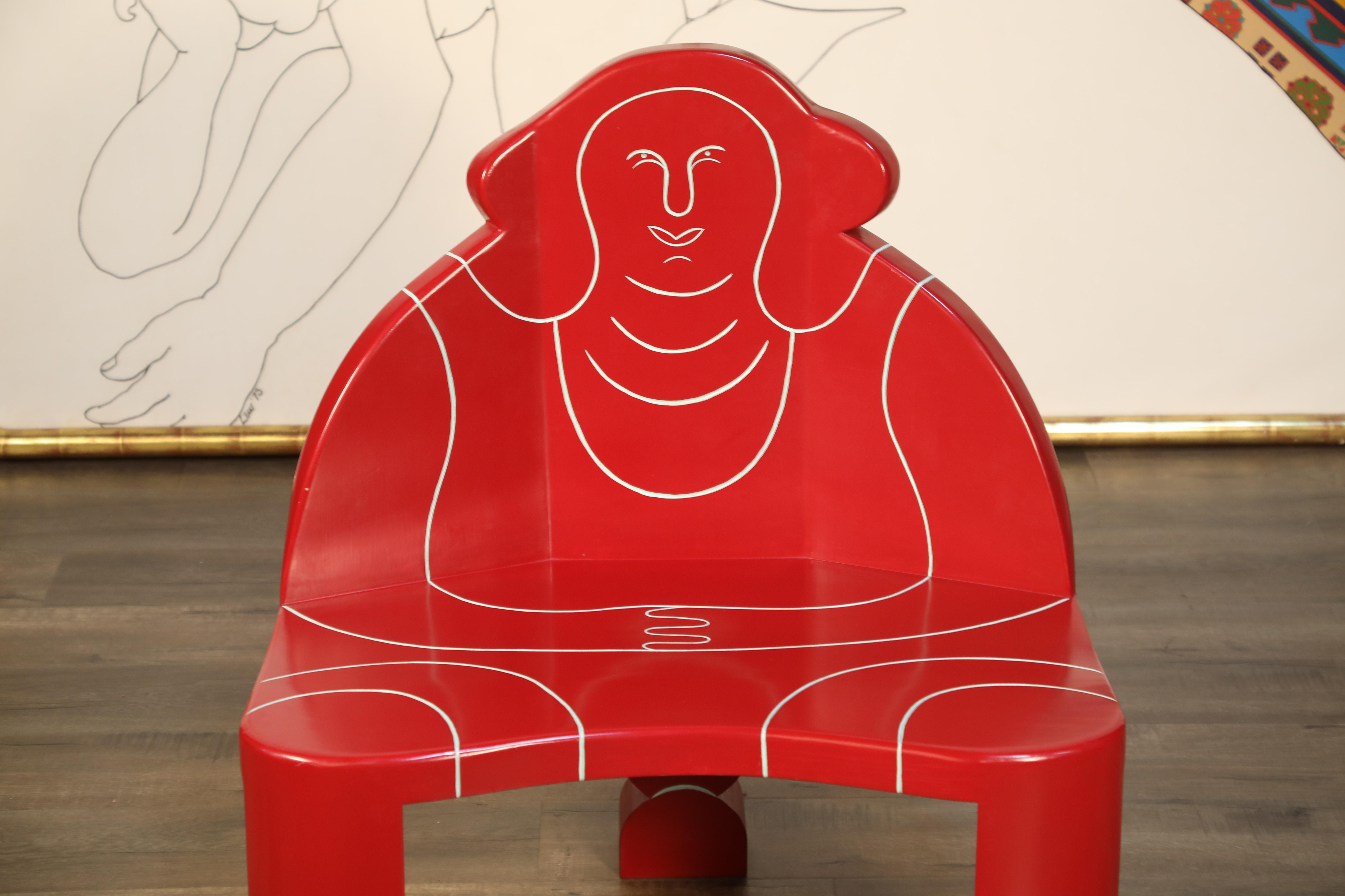 'Big Momma' Postmodern Lounge Chair by Alan Siegel, Signed and Dated 1983 1