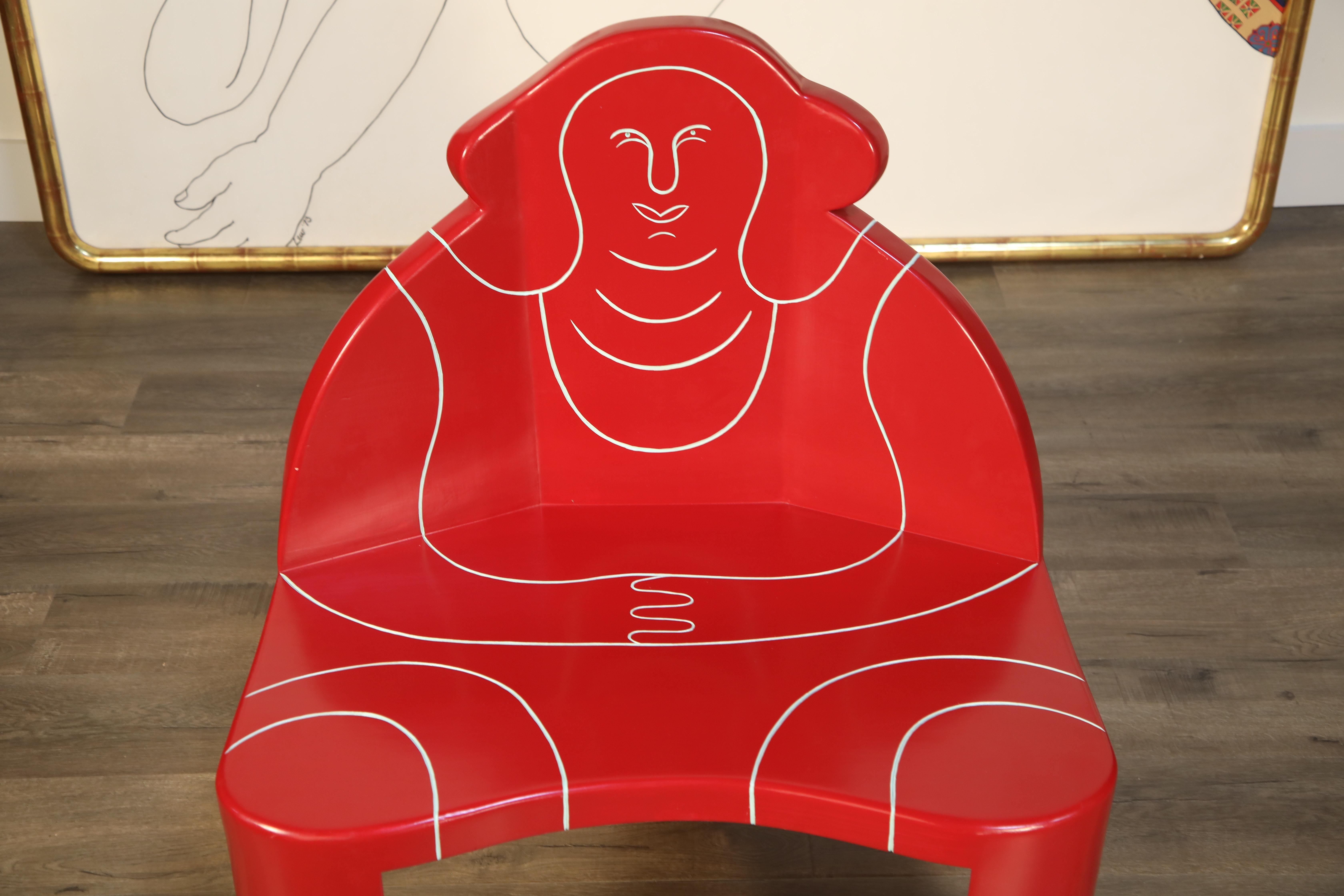 'Big Momma' Postmodern Lounge Chair by Alan Siegel, Signed and Dated 1983 2