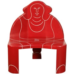 'Big Momma' Postmodern Lounge Chair by Alan Siegel, Signed and Dated 1983