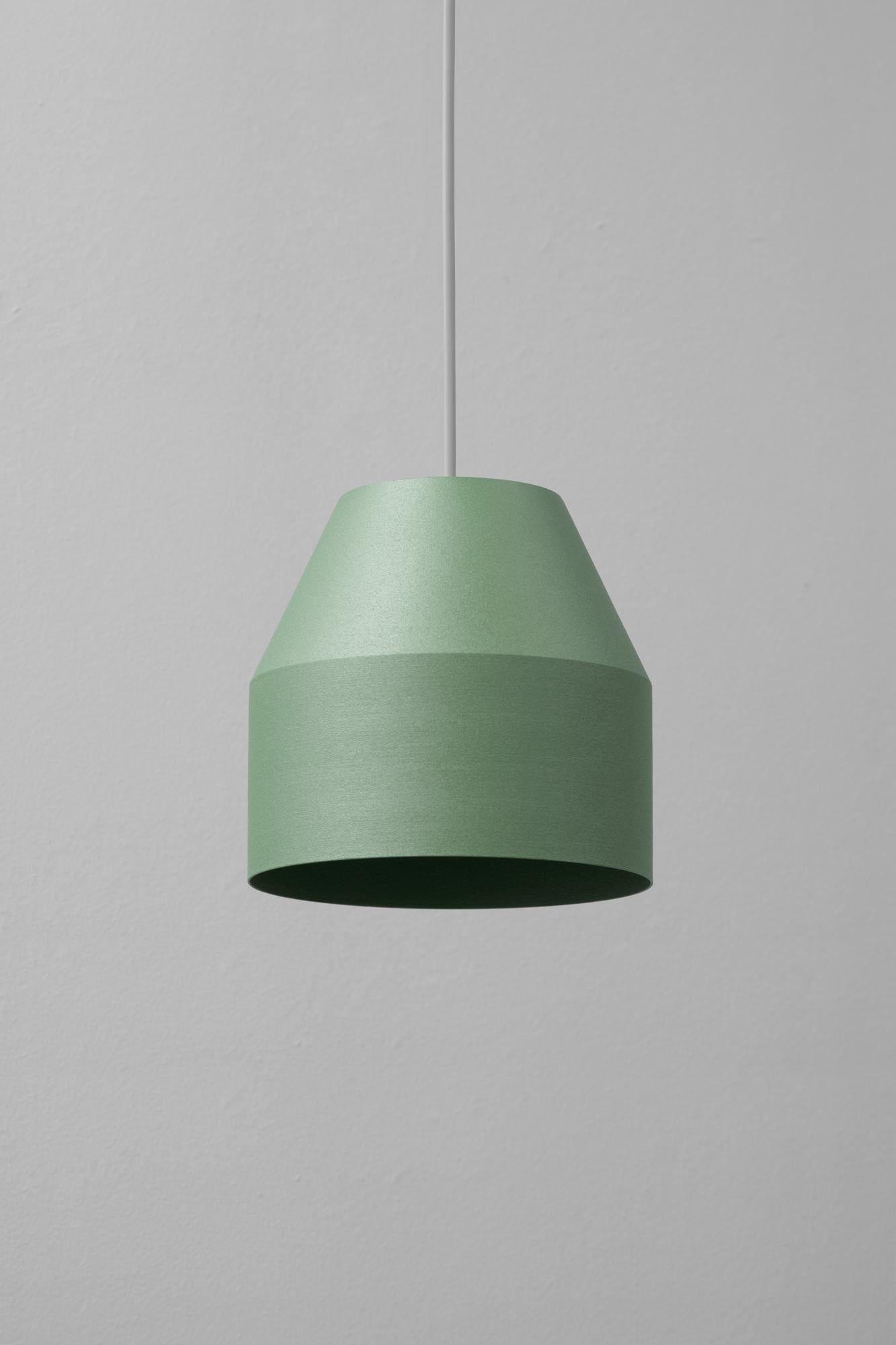 Big Moss Cap Pendant Lamp by +kouple
Dimensions: Ø 16 x H 16,5 cm. 
Materials: Powder-coated steel.

Available in different color options. Available in two different sizes. The rod length is 200 cm. Please contact us.

All our lamps can be wired
